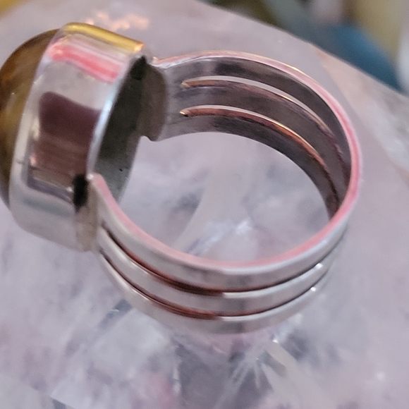 Tiger Eye .925 Ring Size 7 - Picture 3 of 6